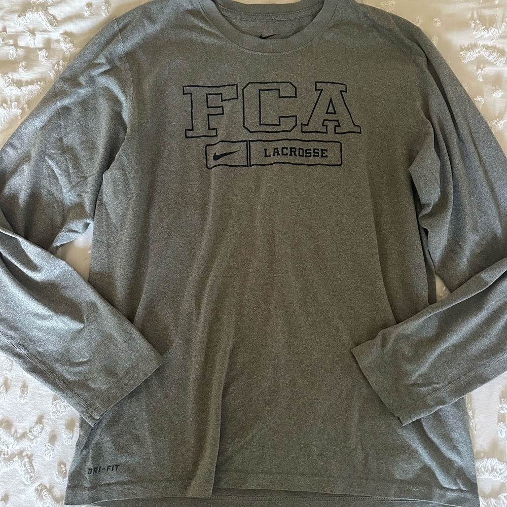 Nike Gray Long Sleeve Men's Shirt